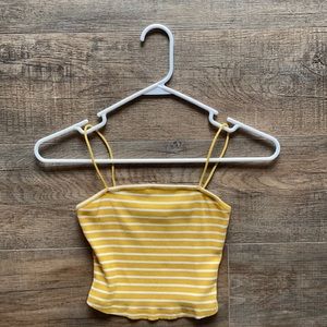 Super CUTE pastel yellow crop top from SHIEN